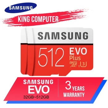 

SAMSUNG EVO Plus Memory Card 256GB 512GB Micro SD 32G 64GB 128GB Class10 MicroSD Card C10 UHS-I Trans Flash Micro SD Card