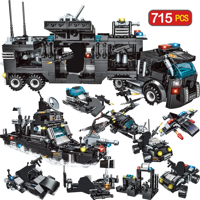 715pcs City Police Station Building Blocks Compatible Legoinglys City SWAT Team Truck Blocks Educational Toy For Boys Children
715pcs City Police Station Building Blocks Compatible Legoinglys City SWAT Team Truck Blocks Educational Toy For Boys Children