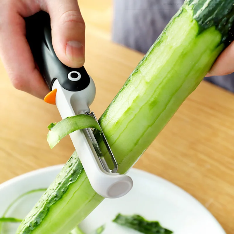Multi-purpose Vegetable Cutting Knife Tool Cute Pattern Fruit Peeler Durable Kitchen Fruit Knife Mini Penguin Folding Peeler
Multi-purpose Vegetable Cutting Knife Tool Cute Pattern Fruit Peeler Durable Kitchen Fruit Knife Mini Penguin Folding Peeler