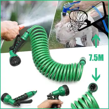 7.5m Flexible Coiled Spiral Garden Car Washing Clean Water Hose With Spray Nozzle For Household Car Wash Garden Water
7.5m Flexible Coiled Spiral Garden Car Washing Clean Water Hose With Spray Nozzle For Household Car Wash Garden Water
