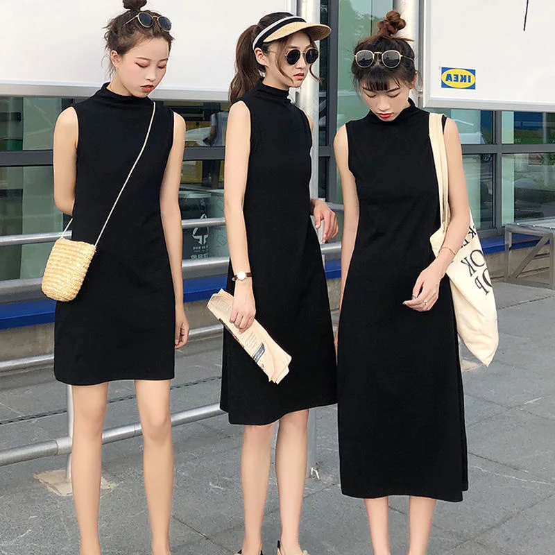 Spring And Summer And Autumn Half High Collar Slim Fit Medium Length Vest Dress T-shirt Bottomed Skirt Lower Garment Missing
Spring And Summer And Autumn Half High Collar Slim Fit Medium Length Vest Dress T-shirt Bottomed Skirt Lower Garment Missing