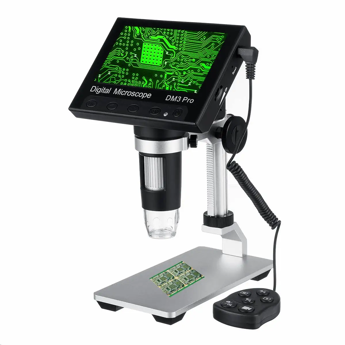 DM3 Pro 1000X 4.3 inch 1080P Remote Control Portable Digital Microscope Magnifier Camera With 8LED Lights Metal Base
DM3 Pro 1000X 4.3 inch 1080P Remote Control Portable Digital Microscope Magnifier Camera With 8LED Lights Metal Base