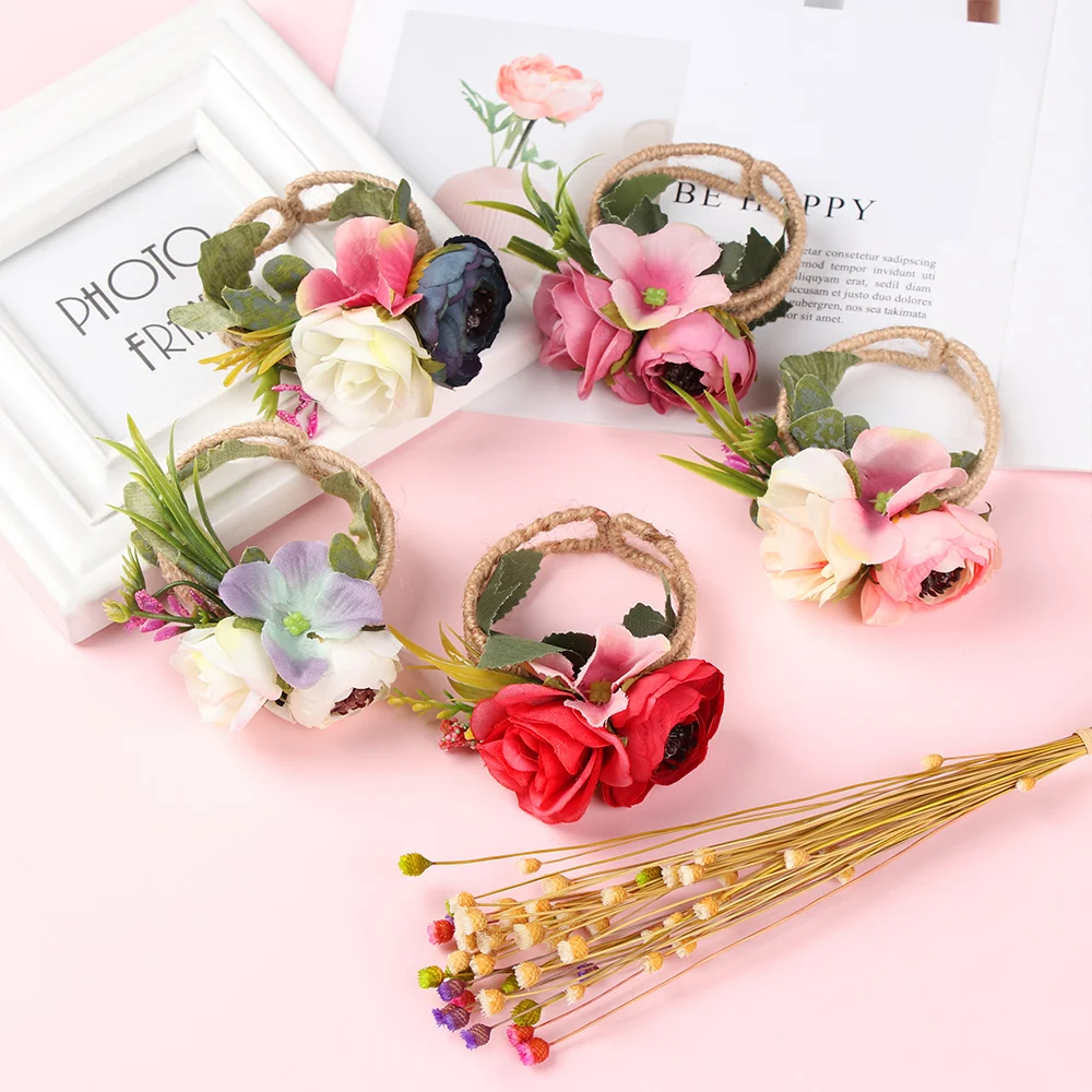 1PC Bride Wrist Hand Flowers Bridesmaid Straw Cuff Bracelet Beautiful Exotic Sentiment Garland Fashion Wedding Prom Accessories
1PC Bride Wrist Hand Flowers Bridesmaid Straw Cuff Bracelet Beautiful Exotic Sentiment Garland Fashion Wedding Prom Accessories