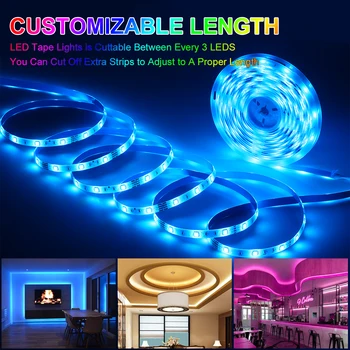 Smart WiFi LED Strip Lights for Alexa Google Home Programmable 5050 RGB LED Music Light Strip App Control wit Remote
Smart WiFi LED Strip Lights for Alexa Google Home Programmable 5050 RGB LED Music Light Strip App Control wit Remote