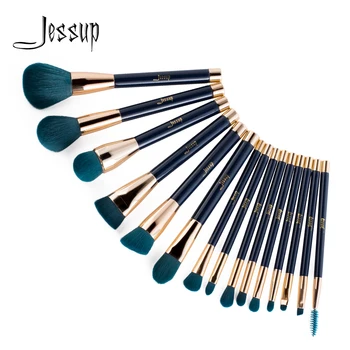 Jessup 10Pcs Professional Make up Brushes Set Foundation Blusher Kabuki Powder Eyeshadow Blending Eyebrow Brushes Black/Silver
Jessup 10Pcs Professional Make up Brushes Set Foundation Blusher Kabuki Powder Eyeshadow Blending Eyebrow Brushes Black/Silver