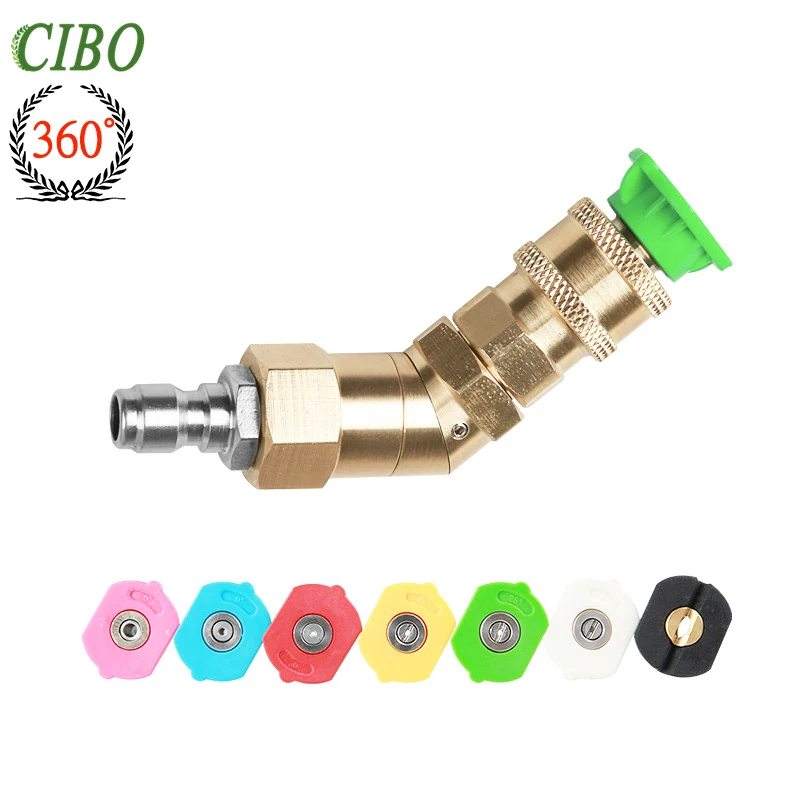 Quick Connecting Pivoting Coupler for Pressure Washer Spray Nozzle, Cleaning Hard to Reach Areas,1/4" QC 3600PSI 360° Rotation
Quick Connecting Pivoting Coupler for Pressure Washer Spray Nozzle, Cleaning Hard to Reach Areas,1/4" QC 3600PSI 360° Rotation