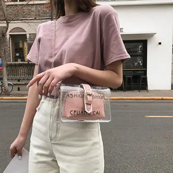 2pcs/set Letter Printing Crossbody Bags PVC Transparent Chain Messenger Handbags Women Solid Small Zipper PU Leather Bag Clutch
2pcs/set Letter Printing Crossbody Bags PVC Transparent Chain Messenger Handbags Women Solid Small Zipper PU Leather Bag Clutch