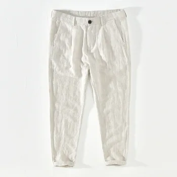 Men Spring Fashion Japan Minimalism Style High Quality 100% Linen Solid Color Ankle Length Pants Male Straight Casual Trousers
Men Spring Fashion Japan Minimalism Style High Quality 100% Linen Solid Color Ankle Length Pants Male Straight Casual Trousers