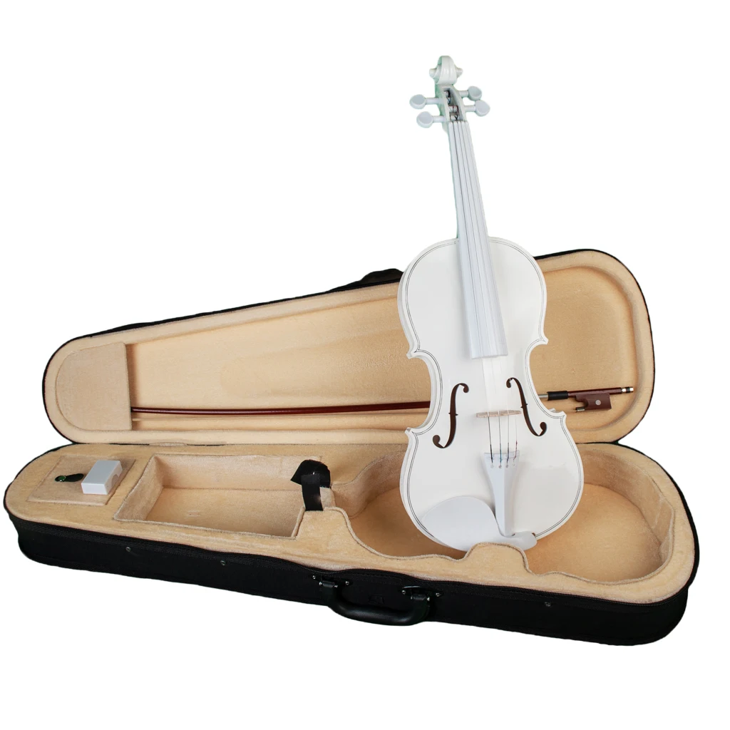 1 Pack 4/4 Size Wooden Violin Fiddle with Storage Case Bow Rosin for Beginners Music Lovers Playing
