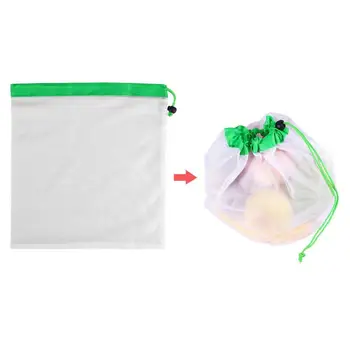 

Eco-Friendly Reusable Mesh Produce Bags Washable Bags for Grocery Shopping Storage Fruit Vegetable Bag Toys Sundries Storage Bag