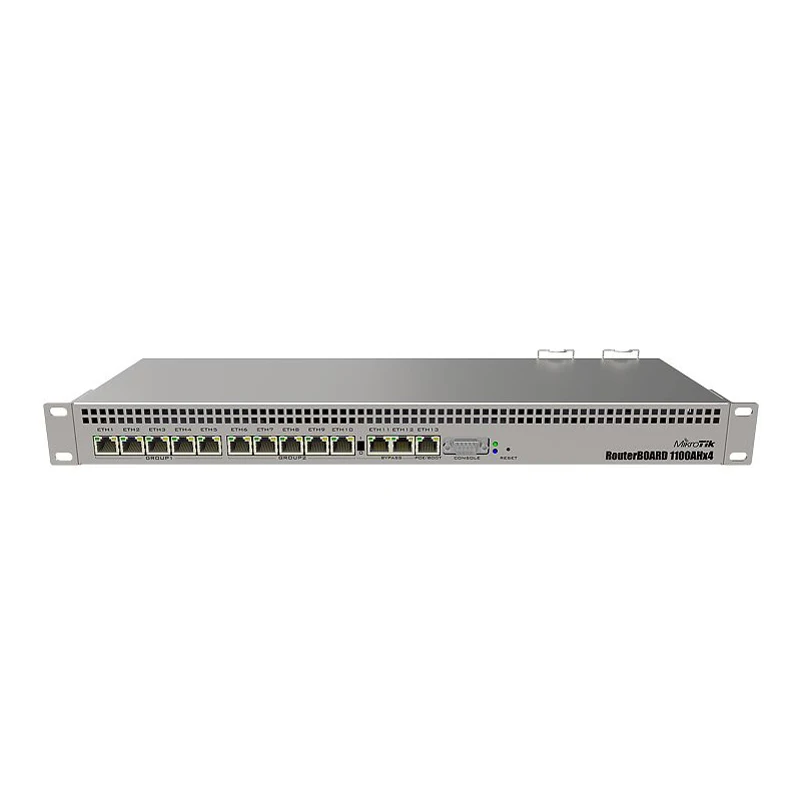 MikroTik RB1100AHx4 Dude Edition RouterBOARD,with 13xGigabit Ethernet Ports, RS232 Serial Port and Dual Redundant Power Supplies
MikroTik RB1100AHx4 Dude Edition RouterBOARD,with 13xGigabit Ethernet Ports, RS232 Serial Port and Dual Redundant Power Supplies