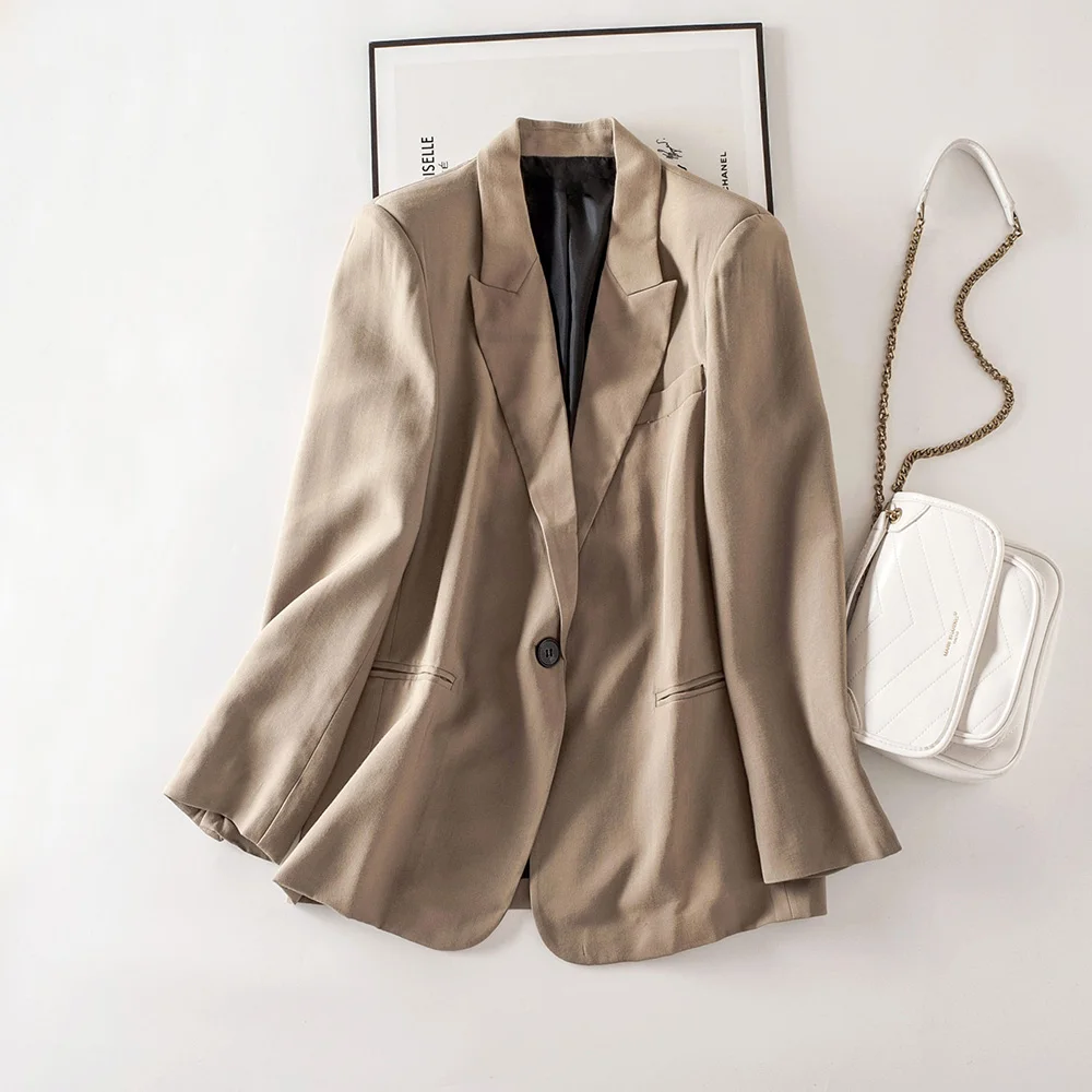 Cthink Good Quality Autumn Blazer Women Stylish One Button Slim Suit Woman Jacket Stylish Fall 2020 New Arrival Solid Suits Coat
Cthink Good Quality Autumn Blazer Women Stylish One Button Slim Suit Woman Jacket Stylish Fall 2020 New Arrival Solid Suits Coat