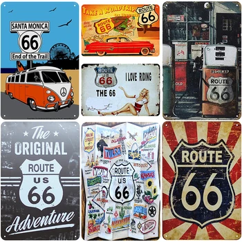 Route US 66 Plaque Metal Vintage Tin Sign Shabby Chic Vintage Decoration On The Wall Iron Poster Pub Club Bar Plates 20*30 cm 
Route US 66 Plaque Metal Vintage Tin Sign Shabby Chic Vintage Decoration On The Wall Iron Poster Pub Club Bar Plates 20*30 cm