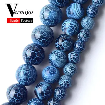 Natural Stones Blue Cracked Stripe Agates Smooth Beads For Jewelry Making 6 8 10mm Round Needlework Beads Diy Bracelets 15inch
Natural Stones Blue Cracked Stripe Agates Smooth Beads For Jewelry Making 6 8 10mm Round Needlework Beads Diy Bracelets 15inch