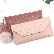 2022 Wallet For Women New Retro Rivet Hasp Long Ladies Wallet Card Purse PU Leather Wallet With Fur Ball Ornaments Phone Bag
2022 Wallet For Women New Retro Rivet Hasp Long Ladies Wallet Card Purse PU Leather Wallet With Fur Ball Ornaments Phone Bag