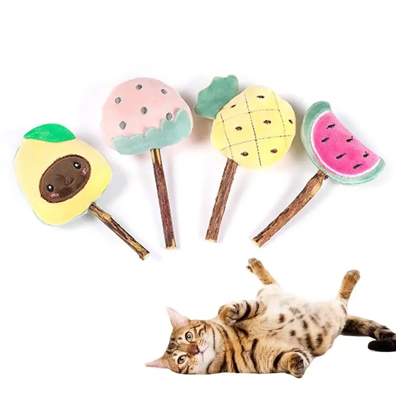 4PCS Cat Toy With Catnip Fruit Shape PlushFun Assorted Silvervine Stick Herbe A Chat Kitten Chewing Toy Interactive Pet Supplies
4PCS Cat Toy With Catnip Fruit Shape PlushFun Assorted Silvervine Stick Herbe A Chat Kitten Chewing Toy Interactive Pet Supplies