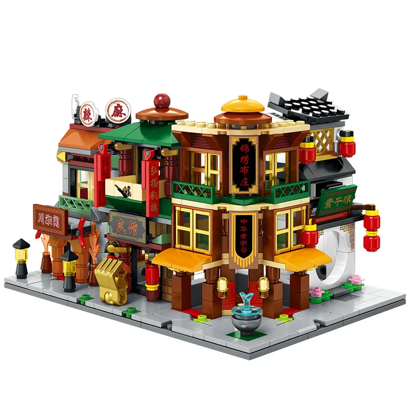 2019 City Creator Street View China Street Kungfu Wuguan Noodle Restaurant Shop Silk Satin Building Blocks Bricks Toys Juguetes
2019 City Creator Street View China Street Kungfu Wuguan Noodle Restaurant Shop Silk Satin Building Blocks Bricks Toys Juguetes