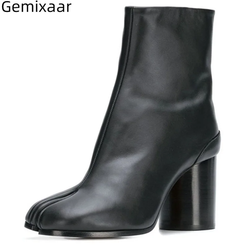 2019 Autumn Genuine Leather Boots Woman Slipted Toe Thick Round High Heel Ladies Chelsea Bottes Solid Color Elegnat Woman Boots
2019 Autumn Genuine Leather Boots Woman Slipted Toe Thick Round High Heel Ladies Chelsea Bottes Solid Color Elegnat Woman Boots
