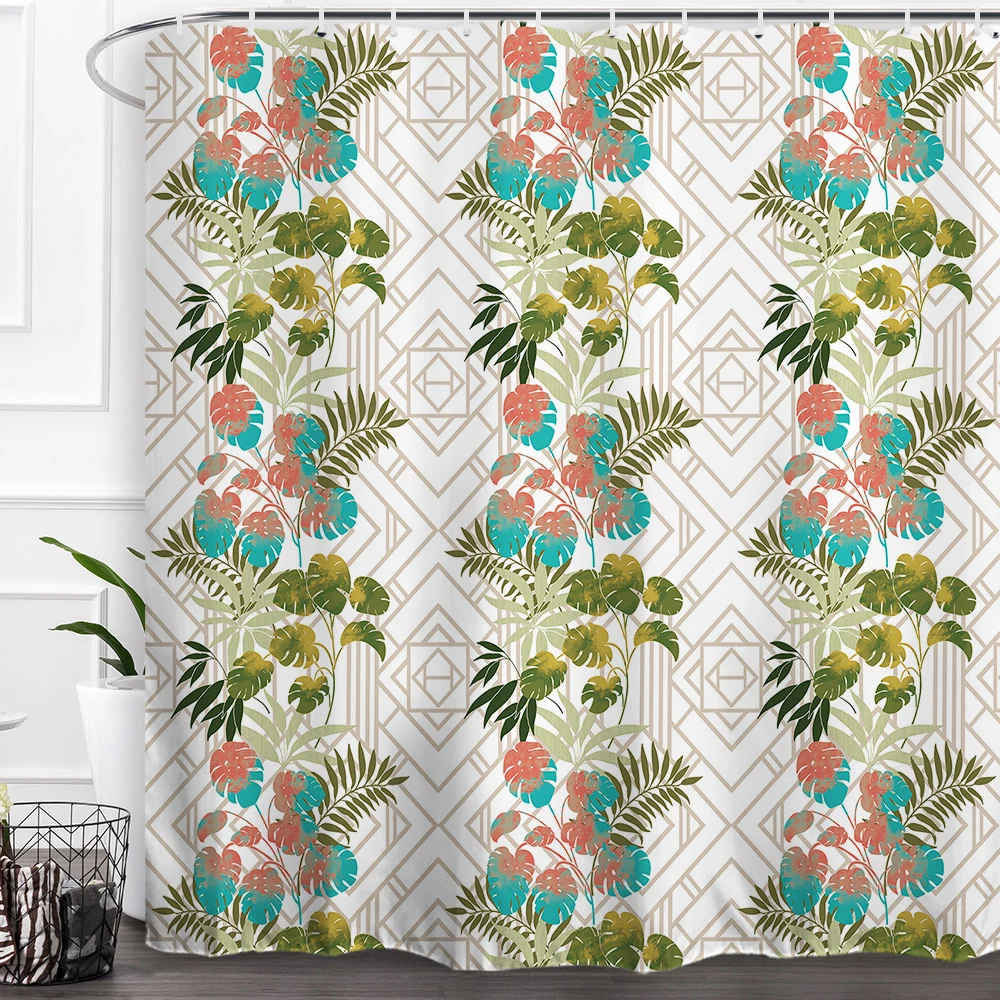 PROCIDA Shower Curtain Set, Bathroom Decor, Hooks included, Leaves and Flowers Theme, Waterproof Polyester Fabrics
PROCIDA Shower Curtain Set, Bathroom Decor, Hooks included, Leaves and Flowers Theme, Waterproof Polyester Fabrics