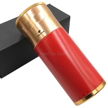 COHIBA 3 Colors Available Cylindrical Cigar Case Hydrating Tube Humidor Aluminum Alloy Travel And Home Cigar Tube Box
COHIBA 3 Colors Available Cylindrical Cigar Case Hydrating Tube Humidor Aluminum Alloy Travel And Home Cigar Tube Box