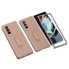 Magnetic Stand Vertical Pattern Phone Case with Screen Tempered Glass Film for Samsung Galaxy Z Fold 3 5G Foldable PC Hard Case
Magnetic Stand Vertical Pattern Phone Case with Screen Tempered Glass Film for Samsung Galaxy Z Fold 3 5G Foldable PC Hard Case