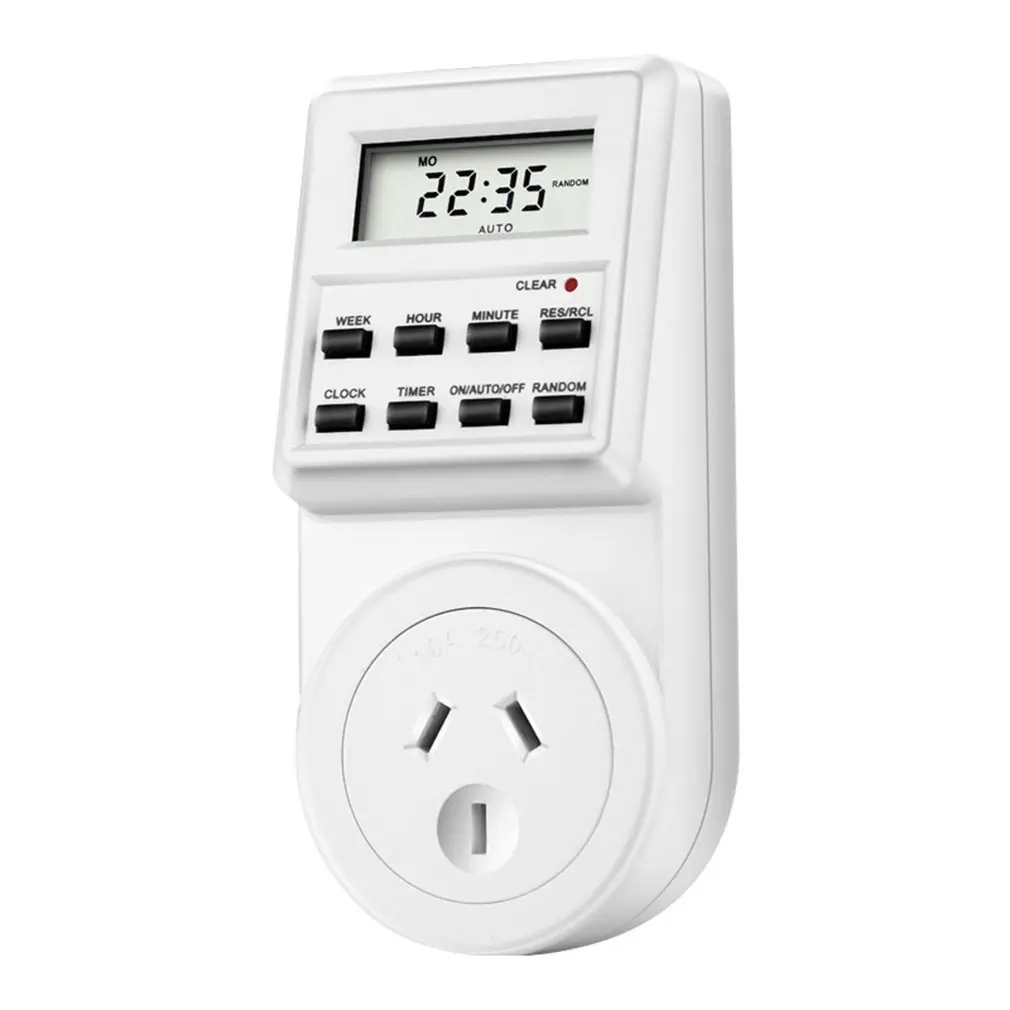 Mini Digital LCD 230V 16A Timer Switch Socket Outlet Plug-in Time Control for Kitchen Electric Appliance Plug with Colock
Mini Digital LCD 230V 16A Timer Switch Socket Outlet Plug-in Time Control for Kitchen Electric Appliance Plug with Colock