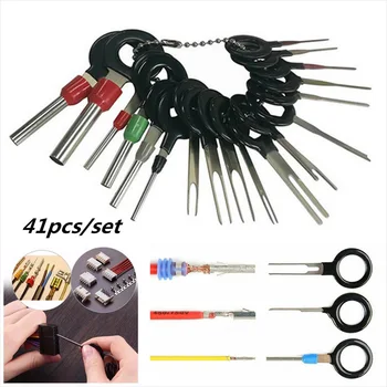 41pcs Terminal Removal Tool Car Electrical Wiring Crimp Connector Pin-Extractor 301 Stainless Steel Car Accessory
41pcs Terminal Removal Tool Car Electrical Wiring Crimp Connector Pin-Extractor 301 Stainless Steel Car Accessory