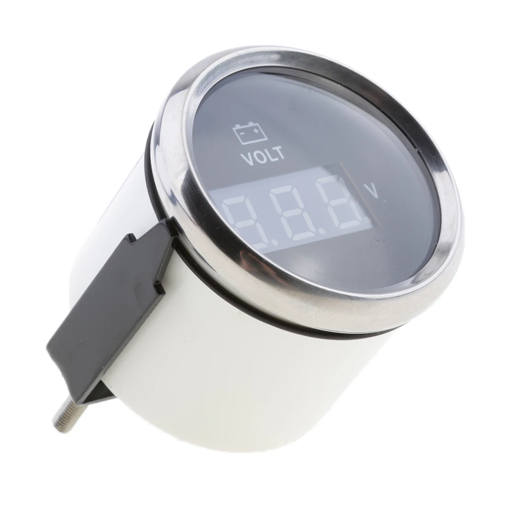 2'' 52mm Marine Boat Digital LED Electronic Meters Gauge - Black 2'' 52mm Marine Boat Digital LED Electronic Meters Gauge - Black