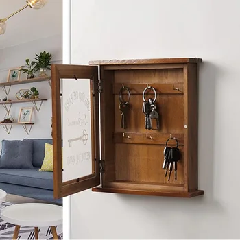 European Rural Wooden Keychain Box Handmade Storage Box Wood Crafts Home Goods Wall Decoration Room Organizer Wood Shelf
European Rural Wooden Keychain Box Handmade Storage Box Wood Crafts Home Goods Wall Decoration Room Organizer Wood Shelf