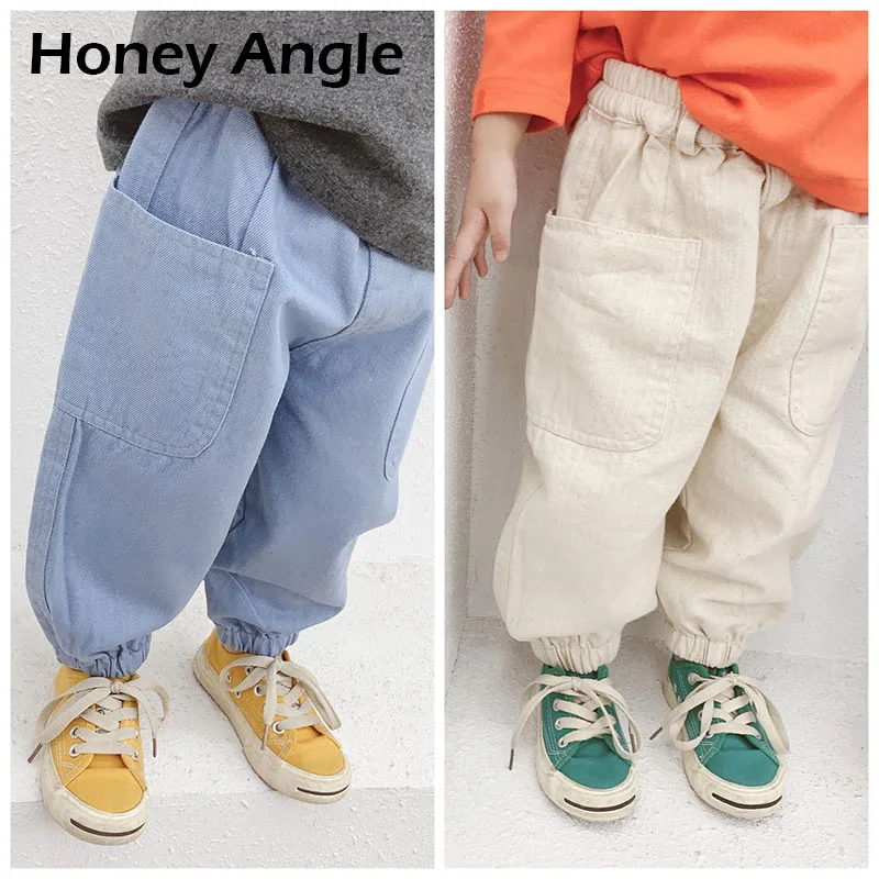 Honey Angle Spring Autumn Kids Pants For Girls Boys Solid Color Big Pocket Children Harem Pants Fashion Kids Cotton Trousers
Honey Angle Spring Autumn Kids Pants For Girls Boys Solid Color Big Pocket Children Harem Pants Fashion Kids Cotton Trousers