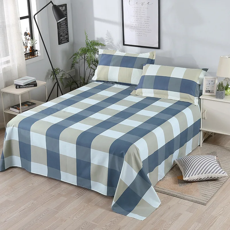 Single Soft Flat Bed Sheet For Living Room Kid Room King Size Strong Color-fastness Plaid Neutral Style Anti-pilling NO Shrink
Single Soft Flat Bed Sheet For Living Room Kid Room King Size Strong Color-fastness Plaid Neutral Style Anti-pilling NO Shrink