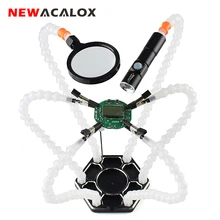 NEWACALOX Soldering Third Hand Tool Helping Hands USB Rechargeable Flashlight 3X Magnifier Soldering Station Welding Repair Tool
NEWACALOX Soldering Third Hand Tool Helping Hands USB Rechargeable Flashlight 3X Magnifier Soldering Station Welding Repair Tool