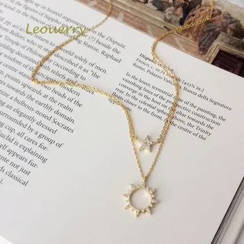 Leouerry Original Double Layer Necklace Creative 925 Sterling Silver Star Sun Zircon Pendant Statement Choker Layered Necklace
Leouerry Original Double Layer Necklace Creative 925 Sterling Silver Star Sun Zircon Pendant Statement Choker Layered Necklace