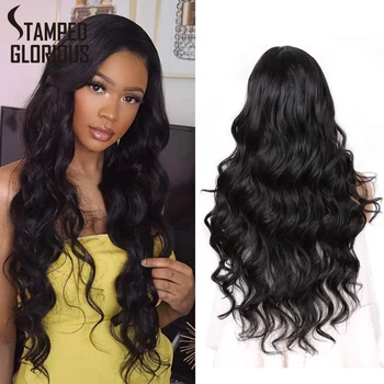 Stamped Glorious Long Wavy Black Wig with Baby Hair Middle Part Wigs with lace hairline for Women Natural Looking Full Wigs
Stamped Glorious Long Wavy Black Wig with Baby Hair Middle Part Wigs with lace hairline for Women Natural Looking Full Wigs