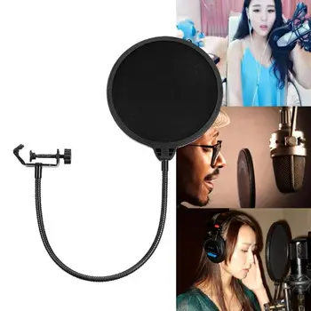 High Quality Studio Recording Microphone Mic Wind Screen Pop Filter Mask Shield for Speaking Singing
High Quality Studio Recording Microphone Mic Wind Screen Pop Filter Mask Shield for Speaking Singing