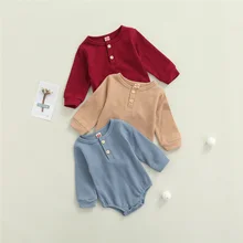 0-18 Months Newborn Baby Casual Long Sleeve Romper Fashion Infant Toddler Boy Girl Solid Color Button Jumpsuits Blue Khaki
0-18 Months Newborn Baby Casual Long Sleeve Romper Fashion Infant Toddler Boy Girl Solid Color Button Jumpsuits Blue Khaki