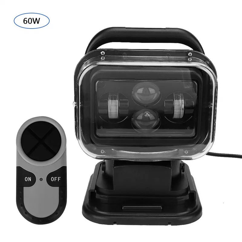 60W LED Remote Control Searchlight Waterproof IP67 High Bright Work Spotlight Lamp with Magnetic Base for Car Boat
60W LED Remote Control Searchlight Waterproof IP67 High Bright Work Spotlight Lamp with Magnetic Base for Car Boat