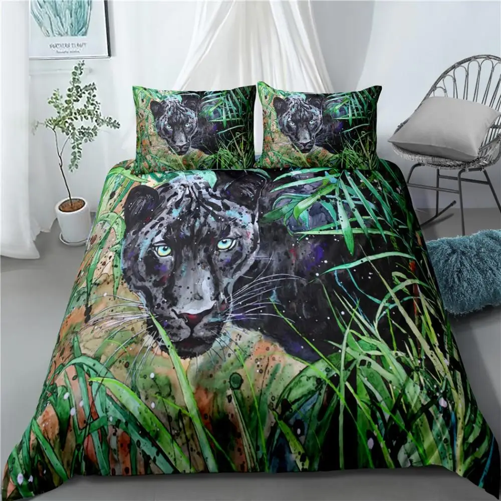 3D Bed Linens Wild Animals Duvet Cover Set Animal Printed Single Full Queen King Bed Quilt Cover Bedding Sets With Pillowcases
3D Bed Linens Wild Animals Duvet Cover Set Animal Printed Single Full Queen King Bed Quilt Cover Bedding Sets With Pillowcases