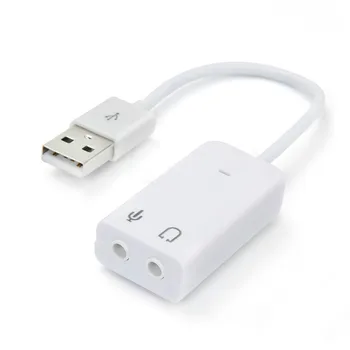 USB 2.0 Sound Card Virtual 7.1 USB to 3D External Audio Jack 3.5mm Adapter USB Sound Card Micphone Earphone for Laptop
USB 2.0 Sound Card Virtual 7.1 USB to 3D External Audio Jack 3.5mm Adapter USB Sound Card Micphone Earphone for Laptop