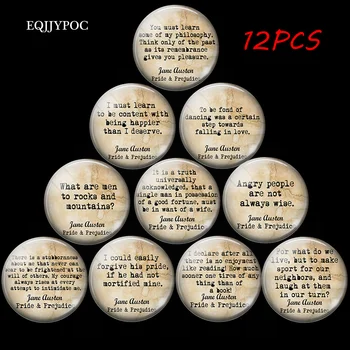 12pcs Pride and Prejudice 30MM 25MM Fridge Magnet Jane Austen Quote Glass Dome Magnetic Refrigerator Stickers Holder Home Decor
12pcs Pride and Prejudice 30MM 25MM Fridge Magnet Jane Austen Quote Glass Dome Magnetic Refrigerator Stickers Holder Home Decor