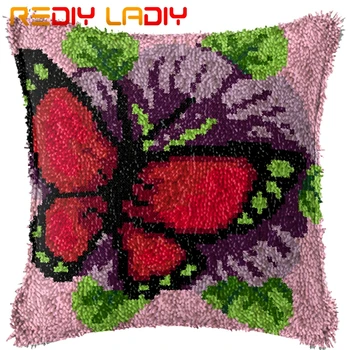 Latch Hook Cushion Red Butterfly Pre-Printed Canvas Cushion Cover Acrylic Yarn Crocheted Pillow Case Hobby & Crafts Home Decor
Latch Hook Cushion Red Butterfly Pre-Printed Canvas Cushion Cover Acrylic Yarn Crocheted Pillow Case Hobby & Crafts Home Decor