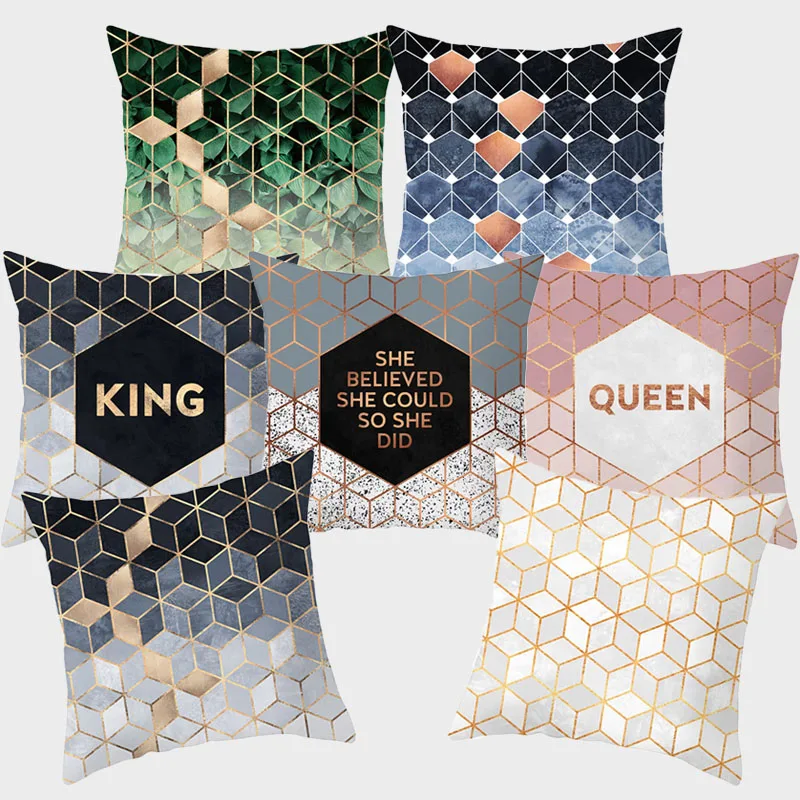 Colorful Geometric Cushion Cover Black Grey Pillowcase Decorative Pillows Cushions for Sofa Polyester Home Decoration 45*45
Colorful Geometric Cushion Cover Black Grey Pillowcase Decorative Pillows Cushions for Sofa Polyester Home Decoration 45*45