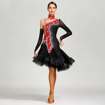 Rhinestone Latin Dance Dress Women Tango Salsa Rumba Cha Cha Samba Competition Dresses Ladies Sexy Performance Clothing DC3561 
Rhinestone Latin Dance Dress Women Tango Salsa Rumba Cha Cha Samba Competition Dresses Ladies Sexy Performance Clothing DC3561