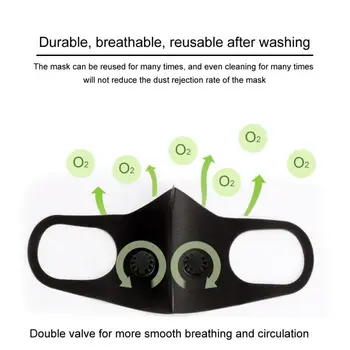Practical Anti Dust Mask Anti PM2.5 Pollution Face Mouth Respirator Black Breathable Valve Mask Filter Mouth Cover
Practical Anti Dust Mask Anti PM2.5 Pollution Face Mouth Respirator Black Breathable Valve Mask Filter Mouth Cover