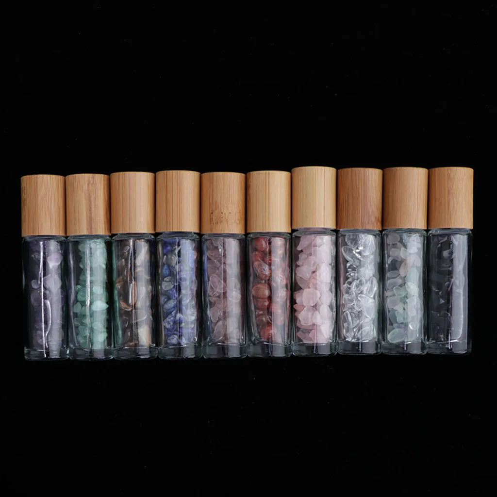 10pcs Empty Clear 10ML Glass Essential Oil Roller Ball Bottle Bamboo Lids 10pcs Empty Clear 10ML Glass Essential Oil Roller Ball Bottle Bamboo Lids