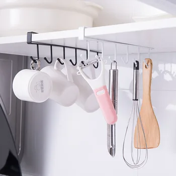 Multi-function Kitchen Iron 6 Hooks Cup Holder Hanging Bathroom Hanger Kitchen Organizer Cabinet Door Shelf Removed Storage Rack
Multi-function Kitchen Iron 6 Hooks Cup Holder Hanging Bathroom Hanger Kitchen Organizer Cabinet Door Shelf Removed Storage Rack