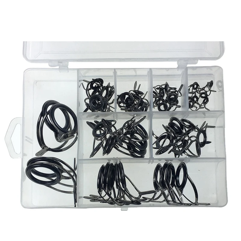 75Pcs Fishing Rod Guide Tips Repair Kit 8 Size Carbon Ceramic Ring Diy Eye Set Rod Rebuilding Sea Spinning Casting Rod Replaceme
75Pcs Fishing Rod Guide Tips Repair Kit 8 Size Carbon Ceramic Ring Diy Eye Set Rod Rebuilding Sea Spinning Casting Rod Replaceme
