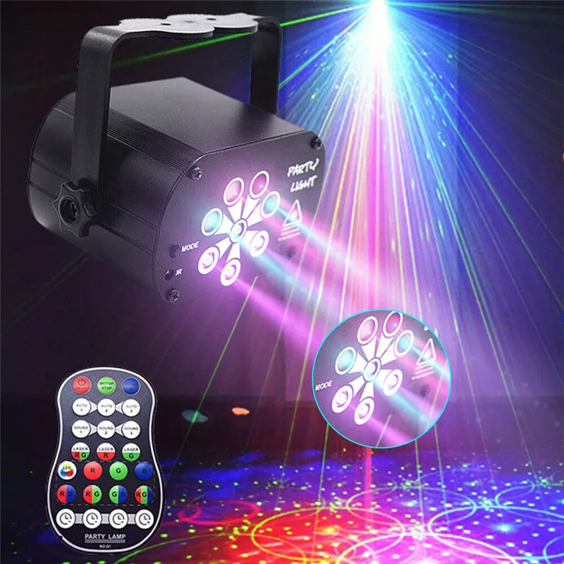 128 Patterns RGB Stage Lights Voice Control Music LED Disco Light Party Show Laser Projector Light Effect Lamp For Wedding Bar
128 Patterns RGB Stage Lights Voice Control Music LED Disco Light Party Show Laser Projector Light Effect Lamp For Wedding Bar