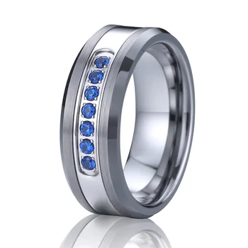 Alliances Tungsten carbide rings for men and women blue cz stones Fashion jewelry wedding band finger comfort fit
Alliances Tungsten carbide rings for men and women blue cz stones Fashion jewelry wedding band finger comfort fit