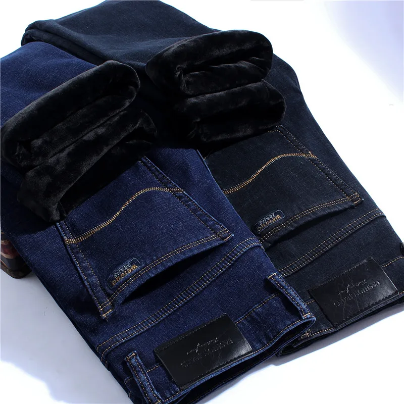 Men Business Casual Classic style Slim Jeans winter Thick Velvet warm Fashion Fleece Solid Cotton Straight jeans Denim Trousers
Men Business Casual Classic style Slim Jeans winter Thick Velvet warm Fashion Fleece Solid Cotton Straight jeans Denim Trousers